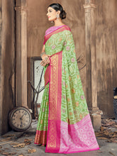 Green Cotton Silk Woven Saree